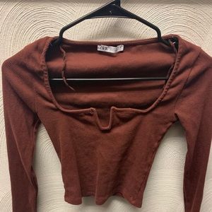 Zara Notch Neck Top